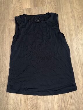 Christopher & Banks Black Stretch Tank Top Classic Layering Basic Minimalist